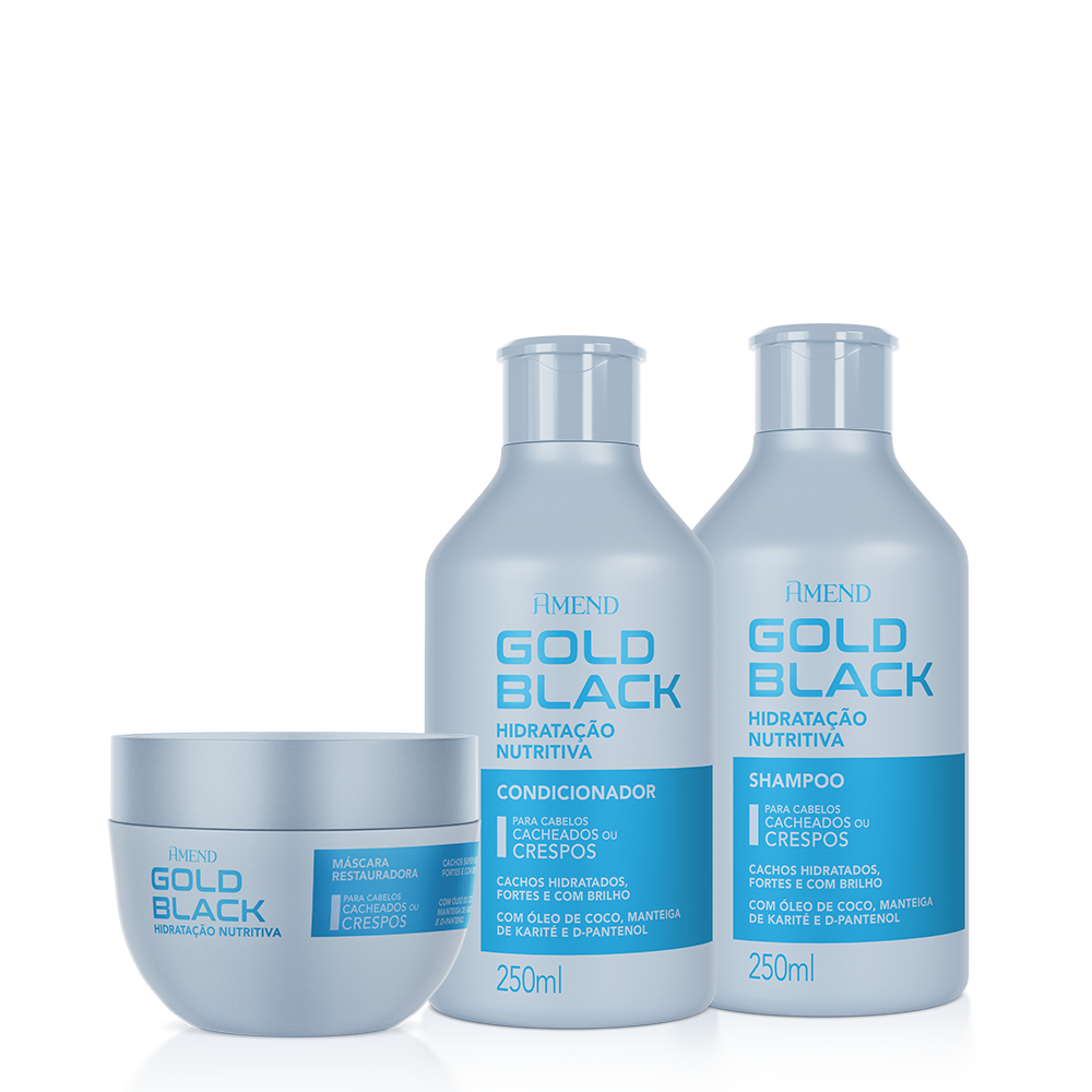 Kit Amend Gold Black Hidratação Nutritiva | 3 produtos